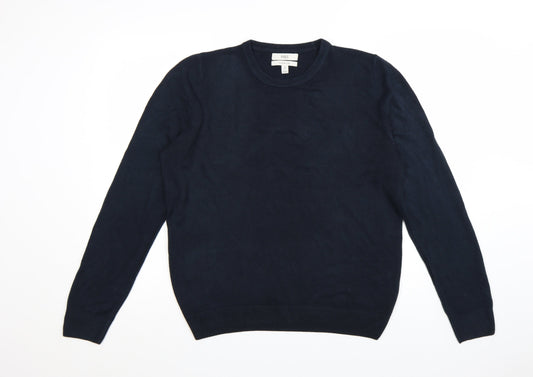 Marks and Spencer Men's Blue Cashmilon Crew Neck Jumper M Regular