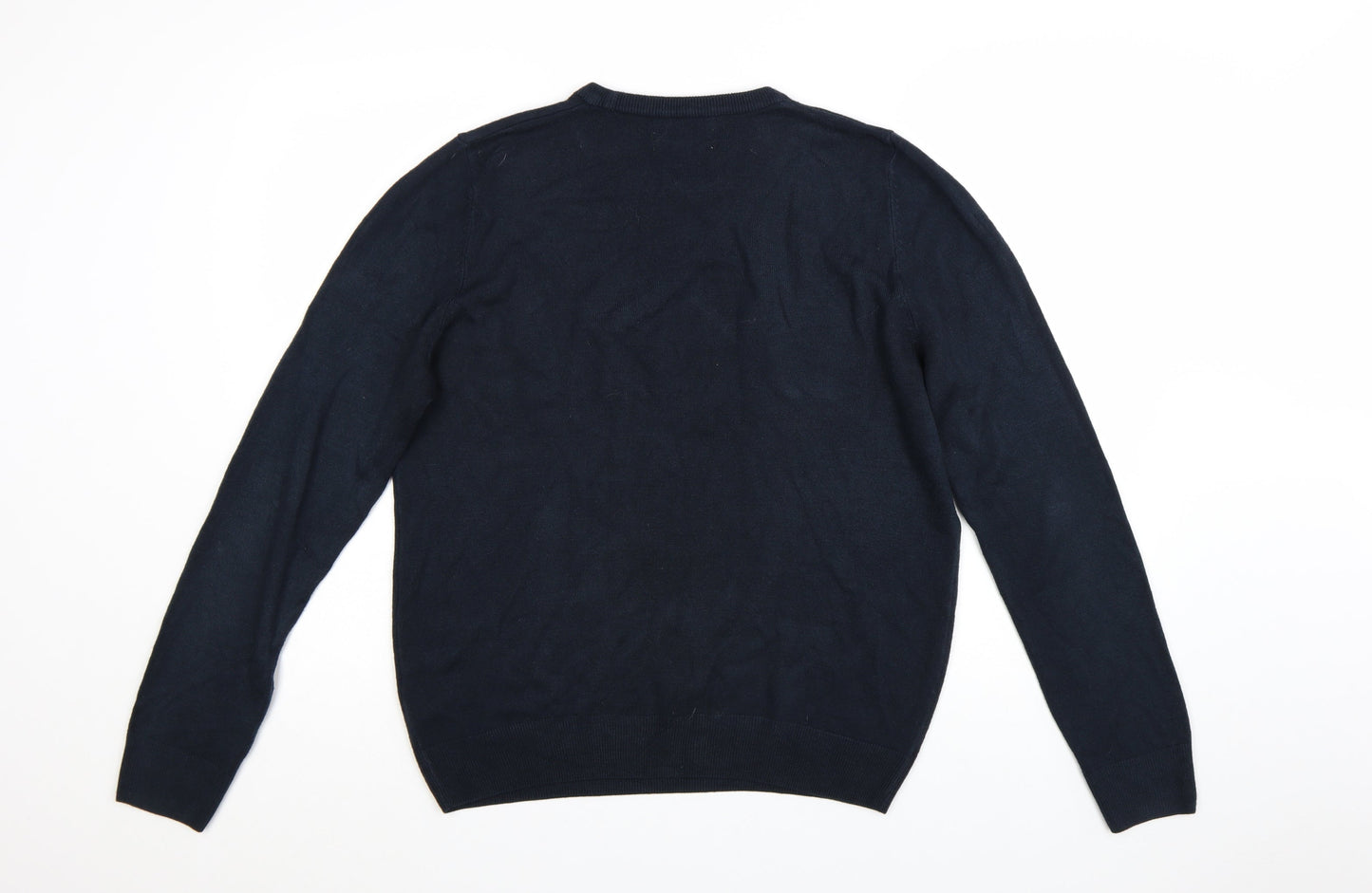 Marks and Spencer Men's Blue Cashmilon Crew Neck Jumper M Regular