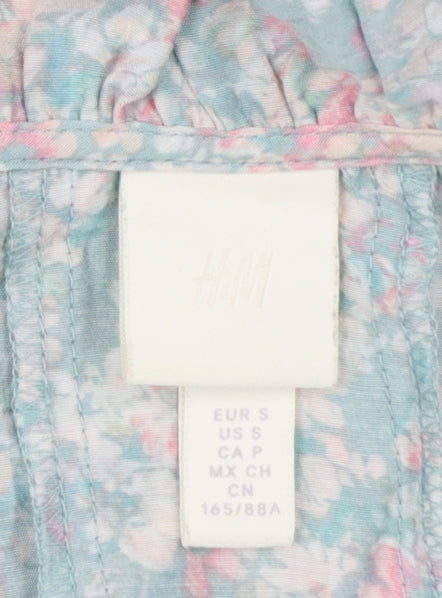 H&M Women’s Multicoloured Floral Midi A-Line Dress Size S