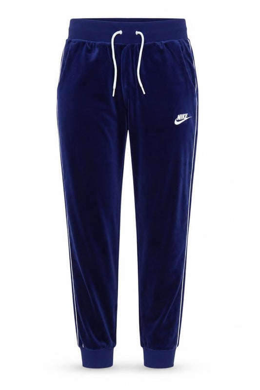 Nike Women's Blue Velvet Jogger Trousers XS Elastic Waist