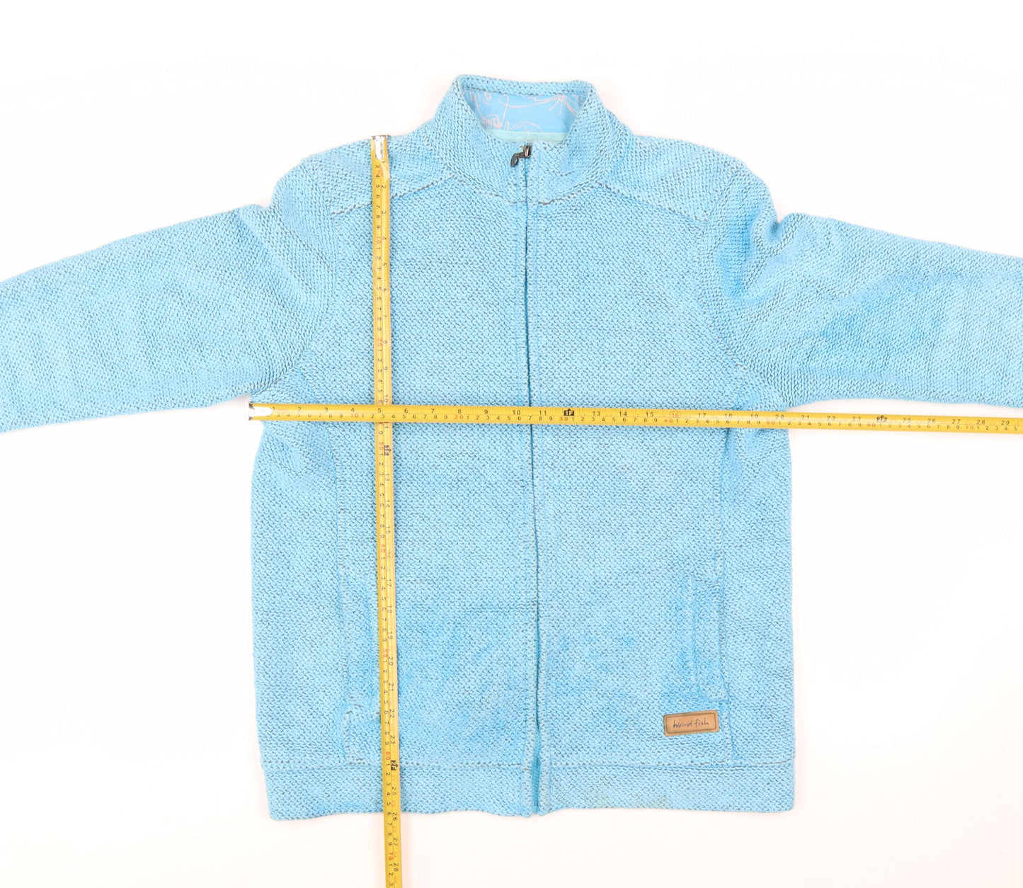Weird Fish Women's Blue Full Zip Hoodie Size 16 Cotton Blend