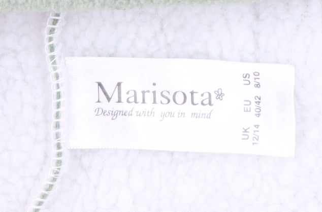 Marisota Women Green Hooded Duffle Coat Size 12 Polyester Fleece