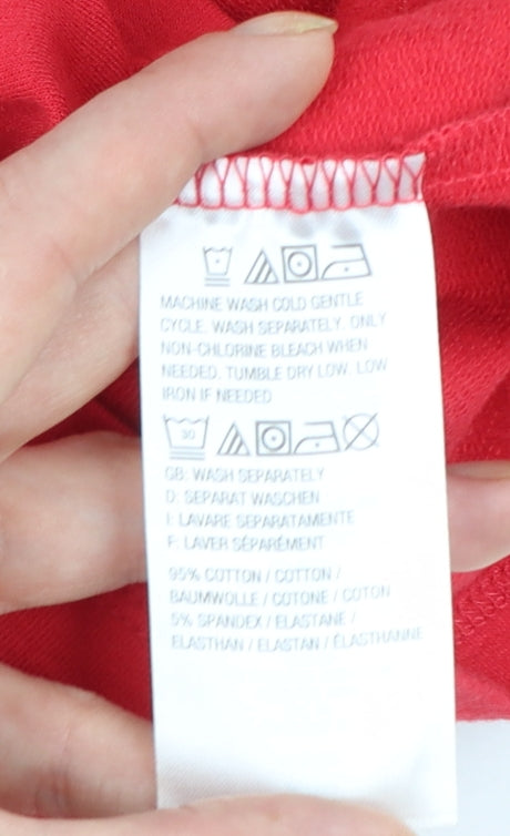 d&co Active Women Red Sleeveless Shift Dress Size L