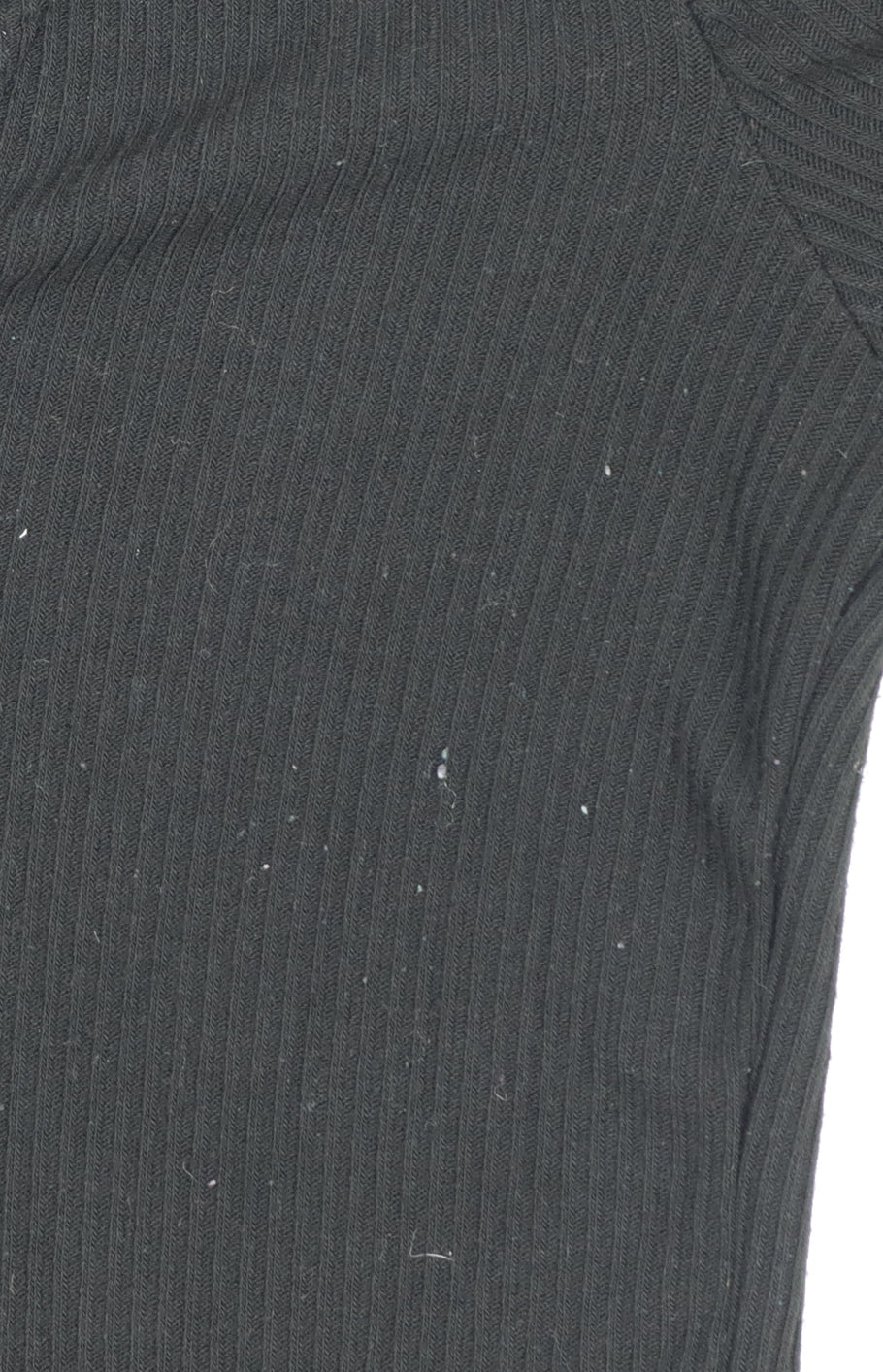 MNG Women Black V-Neck Slim Fit Long Sleeve Basic Top XS