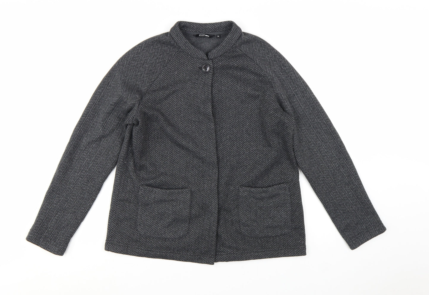 Rohan Womens Grey Herringbone Mid-Length Jacket Size 14