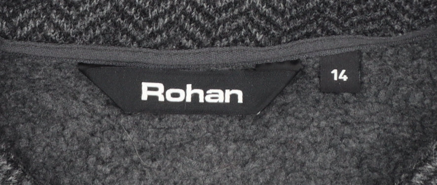 Rohan Womens Grey Herringbone Mid-Length Jacket Size 14