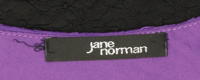 Jane Norman Women’s Purple Black One Shoulder Bodycon Dress Size 12