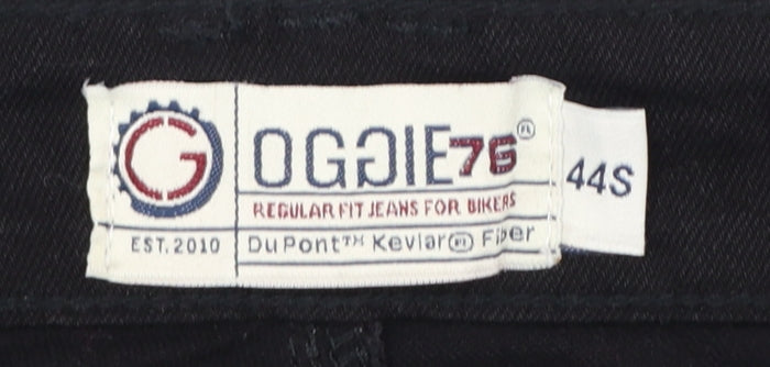 OGGI 76 Men's Black Regular Fit Cargo Biker Trousers Size 44