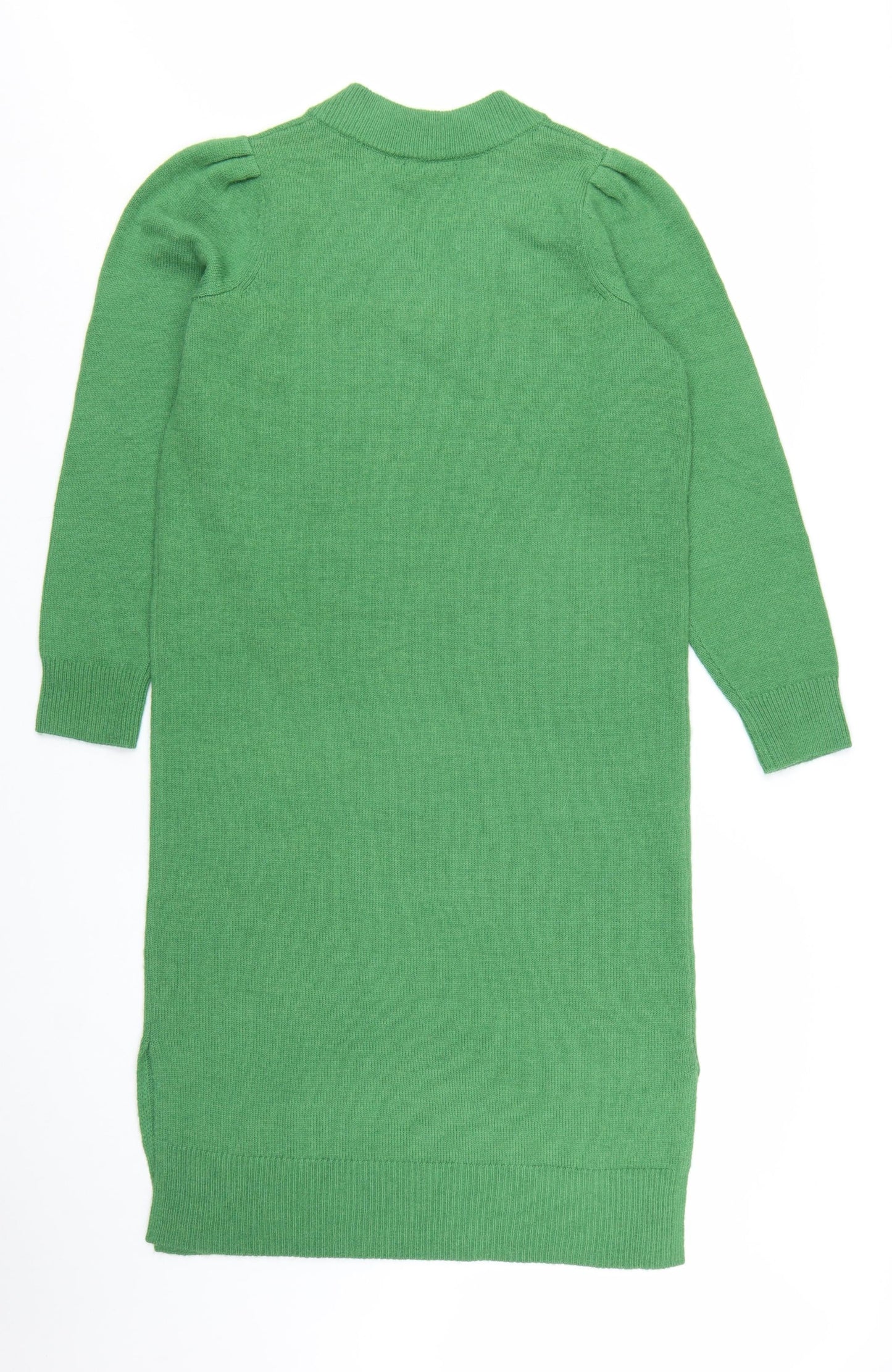 John Lewis Women’s Green V-Neck Knit Jumper Dress Size S