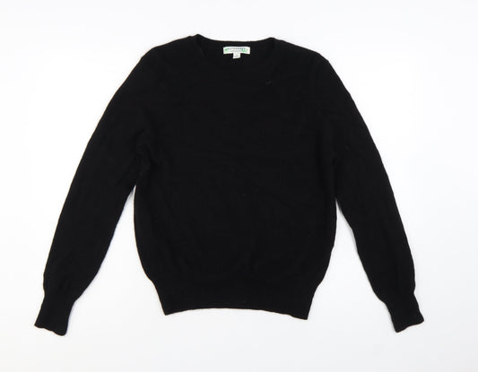 Marks and Spencer Women Black 100% Cashmere Crew Neck Jumper Size 12