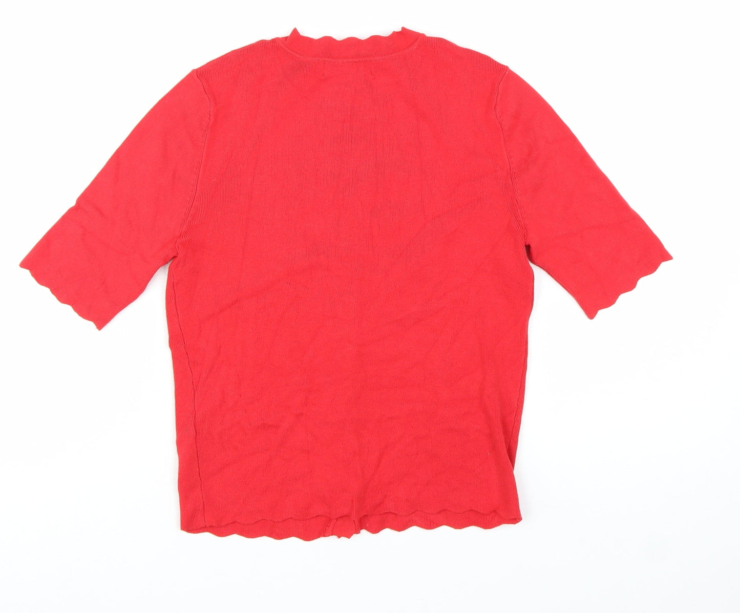Marks and Spencer Women's Red Short Sleeve Button Cardigan Size S