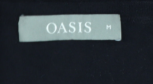 Oasis Women's Black Lace Sleeve Pullover Jumper M