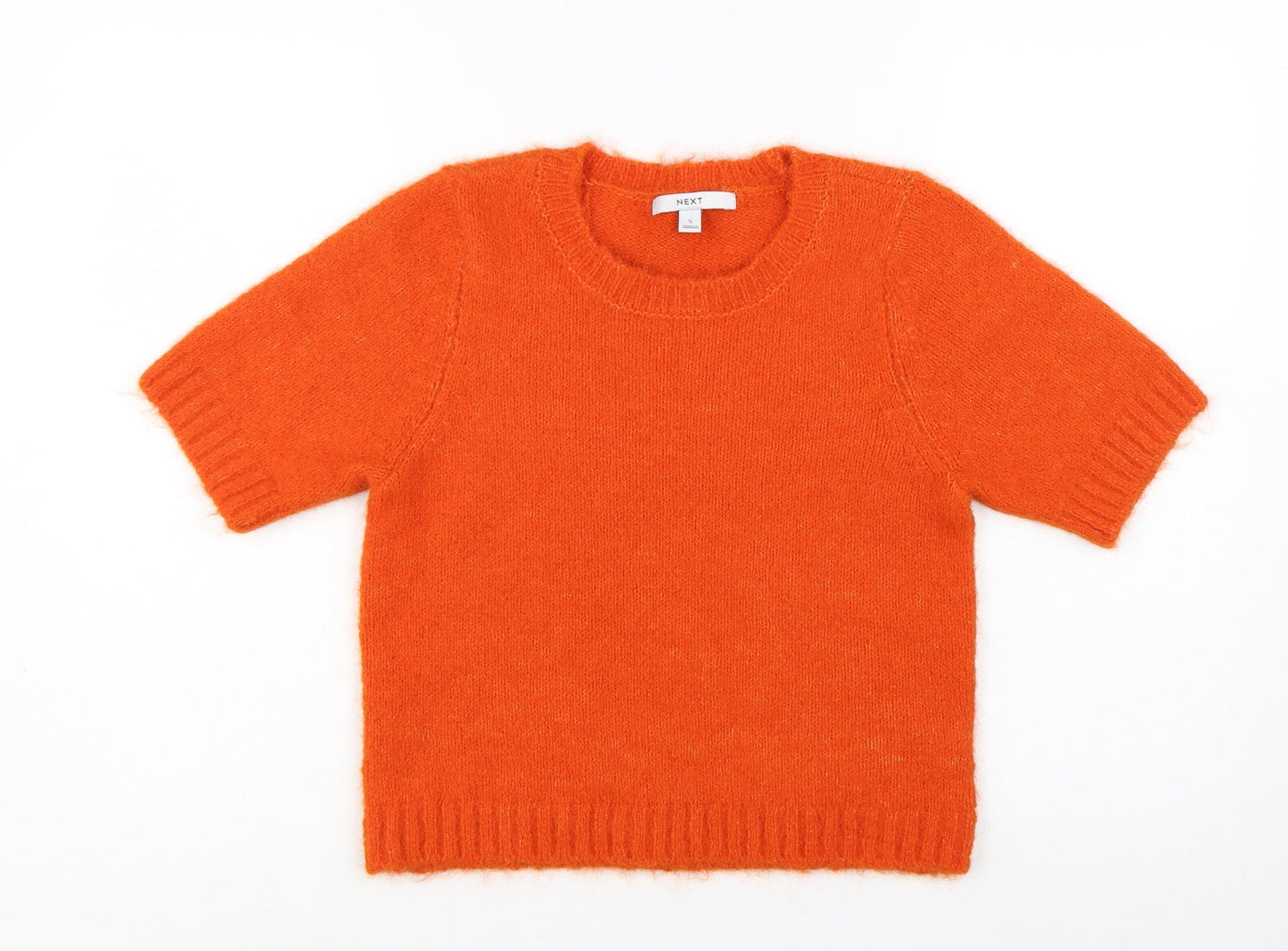 NEXT Women Orange Short Sleeve Pullover Jumper Size S