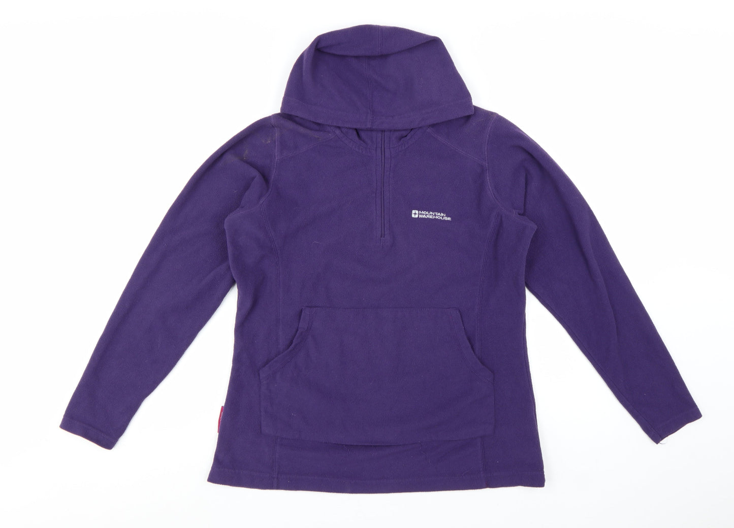 Mountain Warehouse Women's Purple Fleece Hoodie UK 12 Pullover Warm Layer