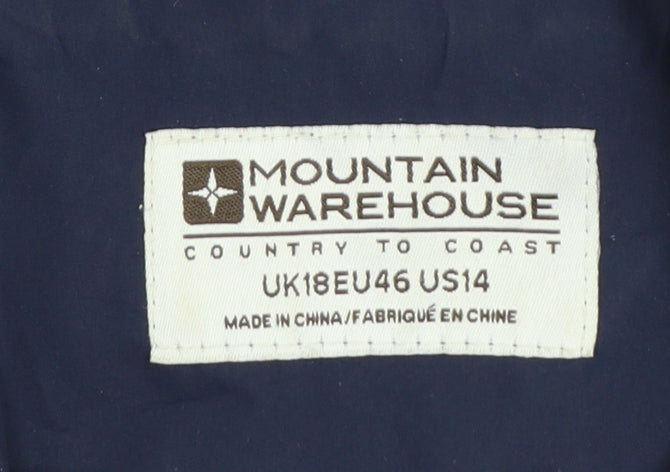 Mountain Warehouse Women's Blue Long Waterproof Parka Coat UK 18