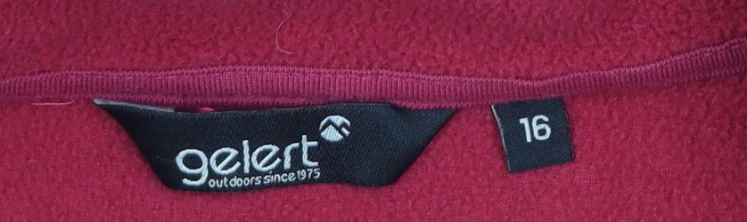 Gelert Womens Red Fleece Bodywarmer Waistcoat Size 16