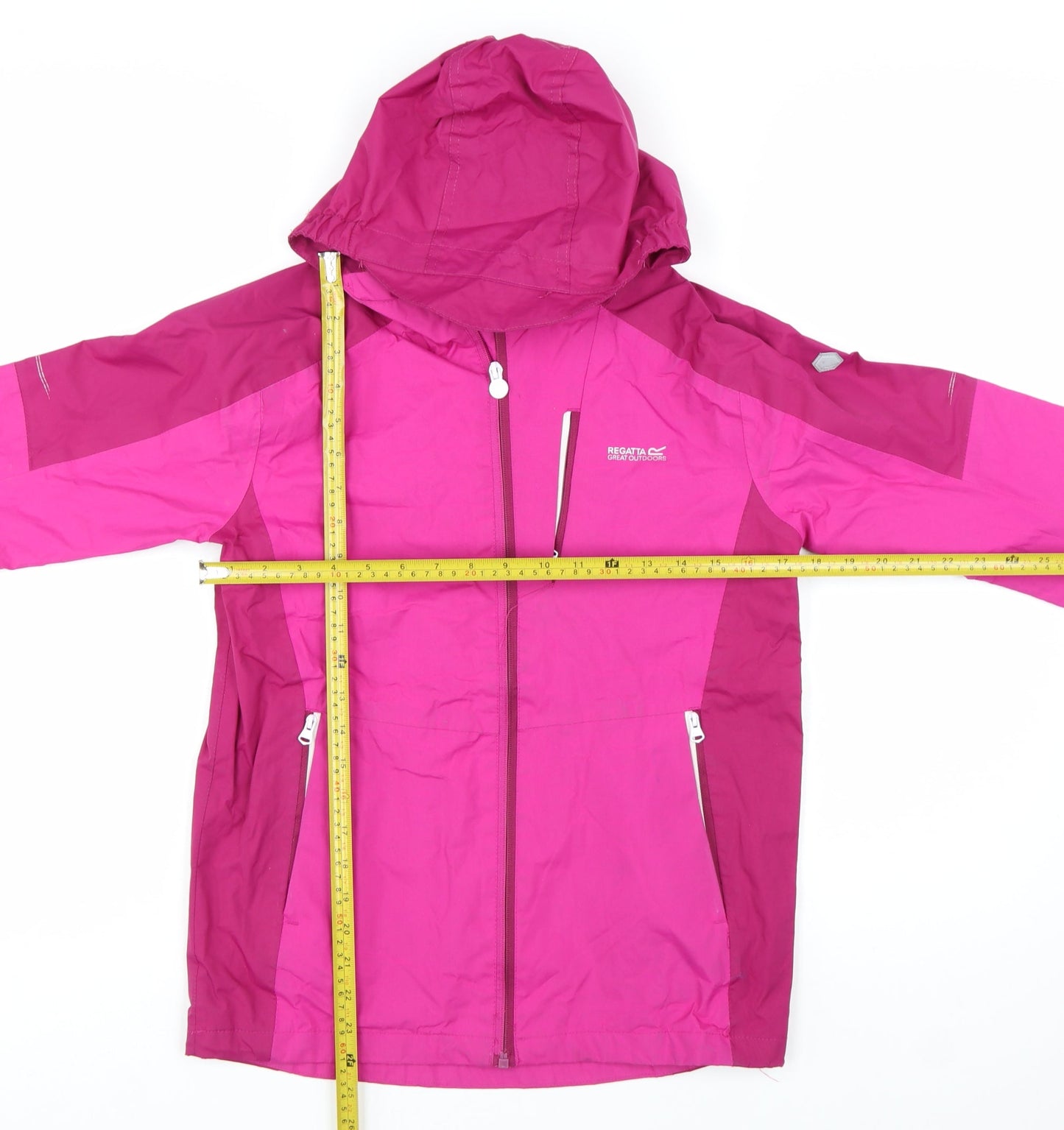 Regatta Girls Pink Waterproof Hooded Rain Coat Jacket 13 Years