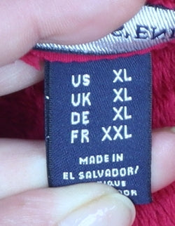 Lands' End Womens Pink Fleece Jacket XL Full Zip Warm Casual