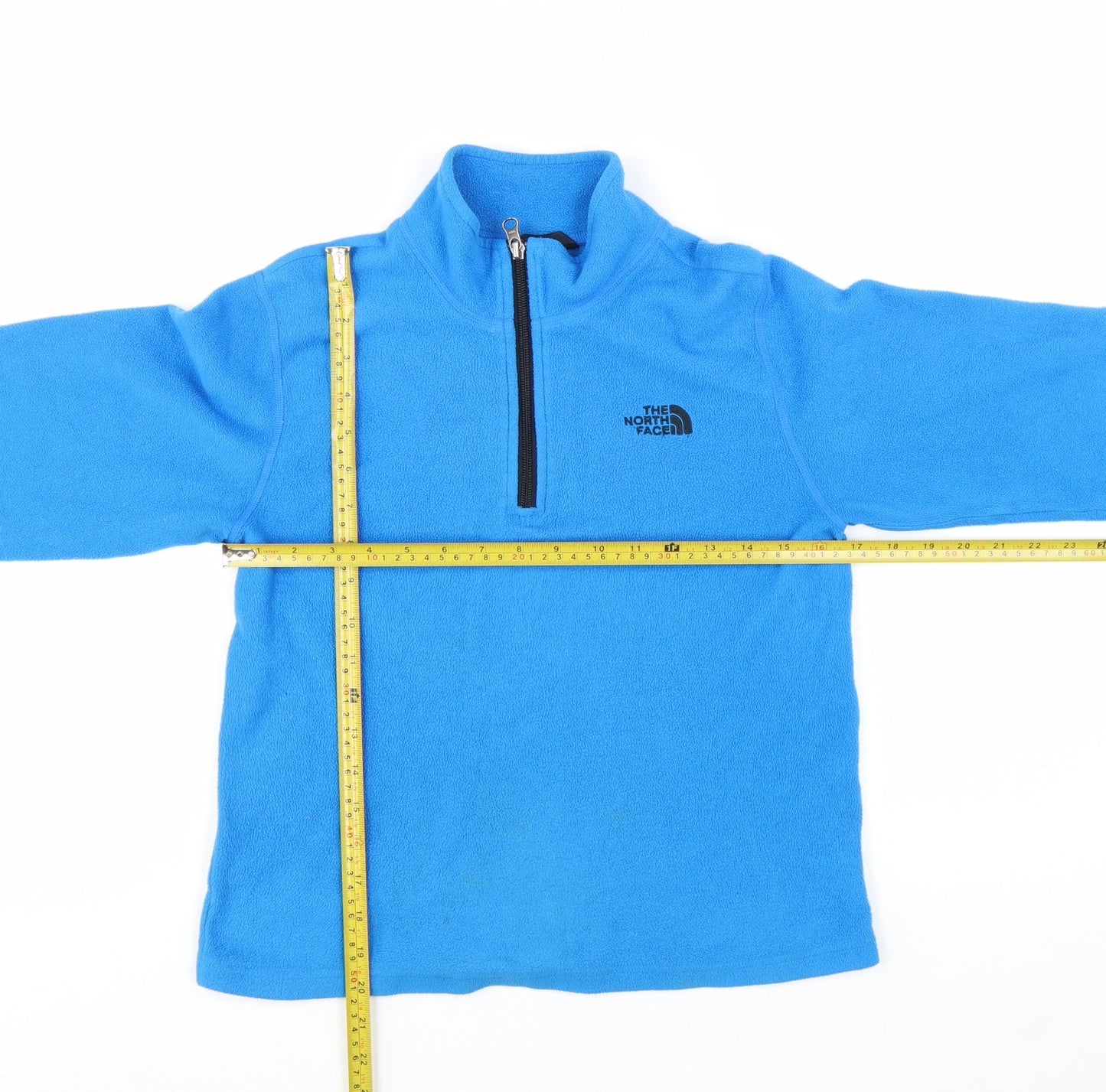 The North Face Boys Blue Fleece 1/4 Zip Pullover Sweatshirt 14-16 Years