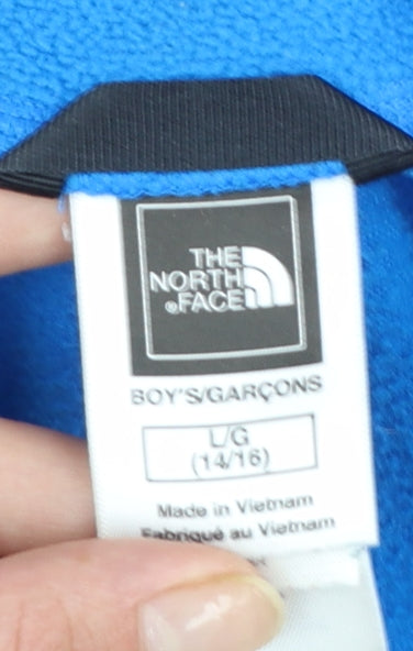 The North Face Boys Blue Fleece 1/4 Zip Pullover Sweatshirt 14-16 Years
