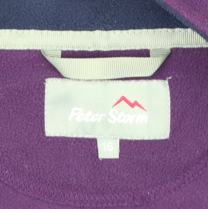 Peter Storm Womens Purple Fleece Pullover Sweatshirt Size 16