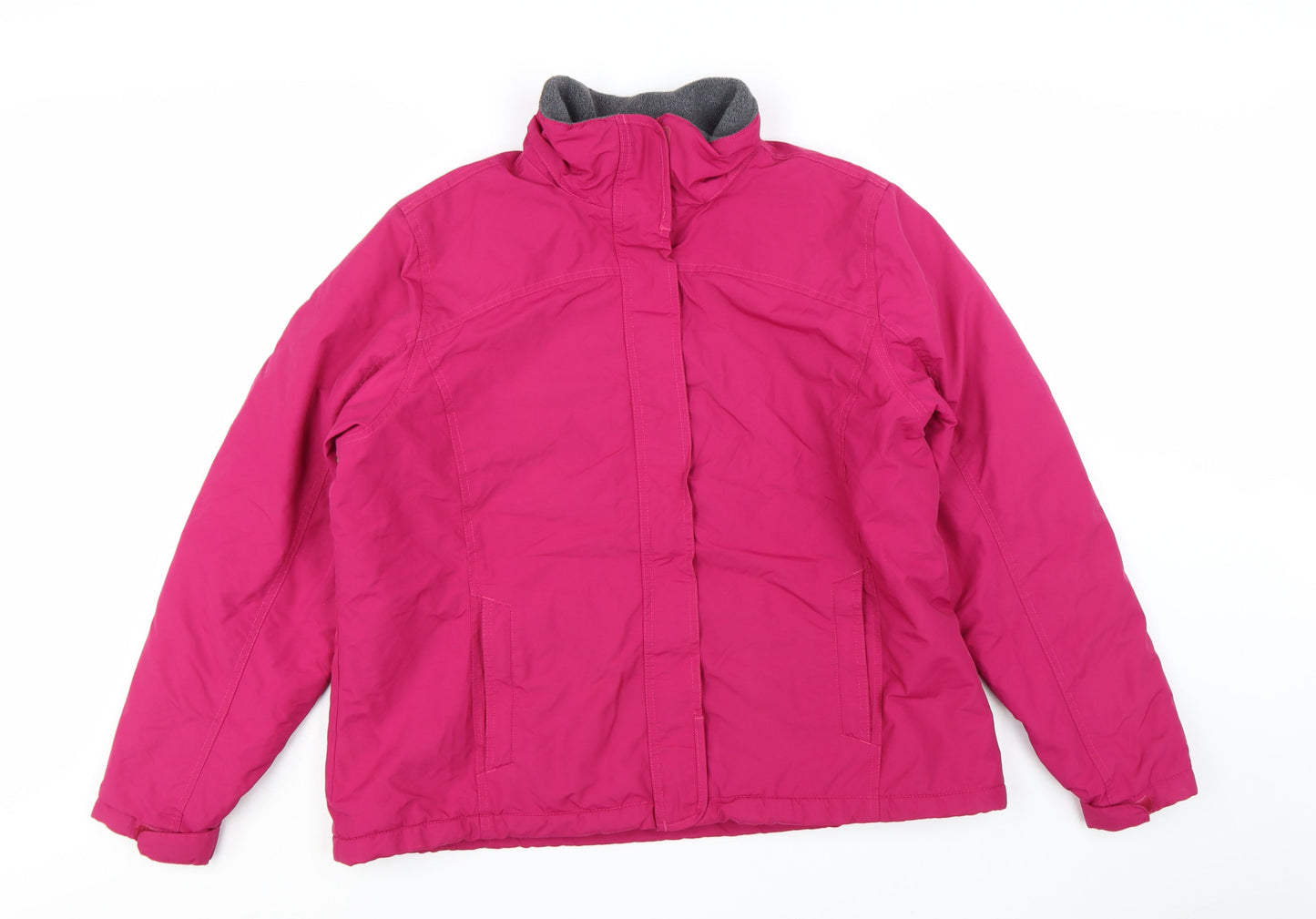 Lands' End Women's Pink XL Puffer Jacket Nylon Winter Coat