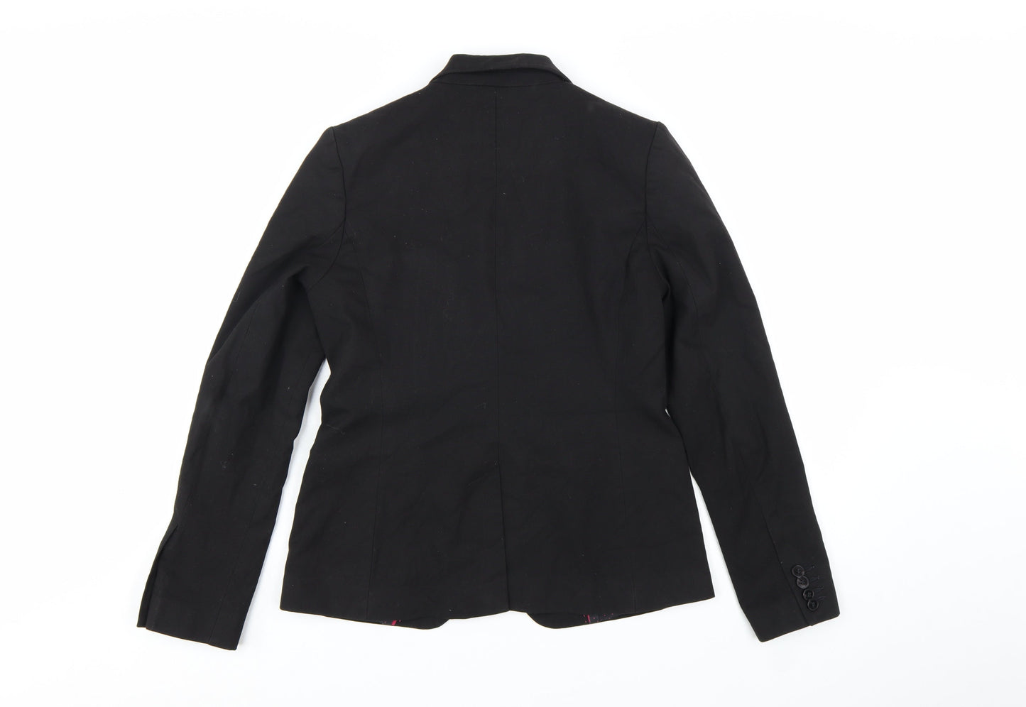 Next Women Black Tailoring Blazer Jacket Size 10R Polyester Blend