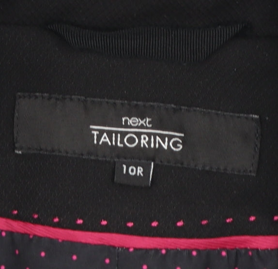 Next Women Black Tailoring Blazer Jacket Size 10R Polyester Blend