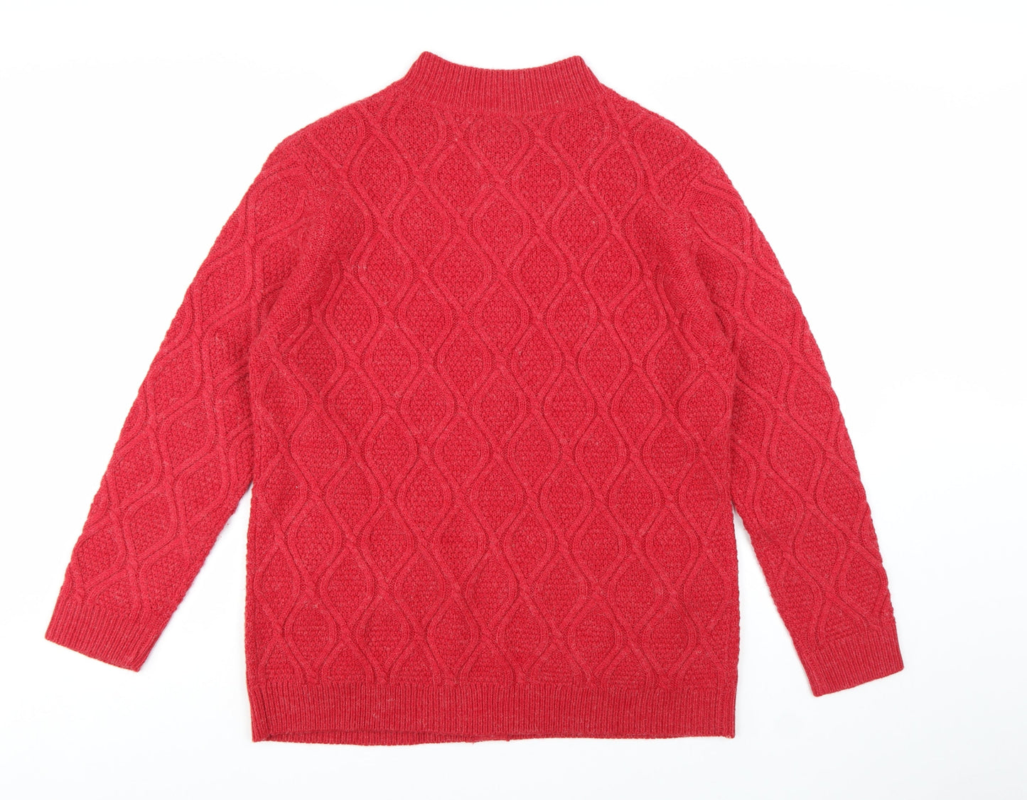 Damart Women’s Red Cable Knit Button Cardigan Size 18/20