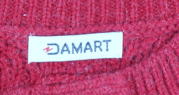 Damart Women’s Red Cable Knit Button Cardigan Size 18/20