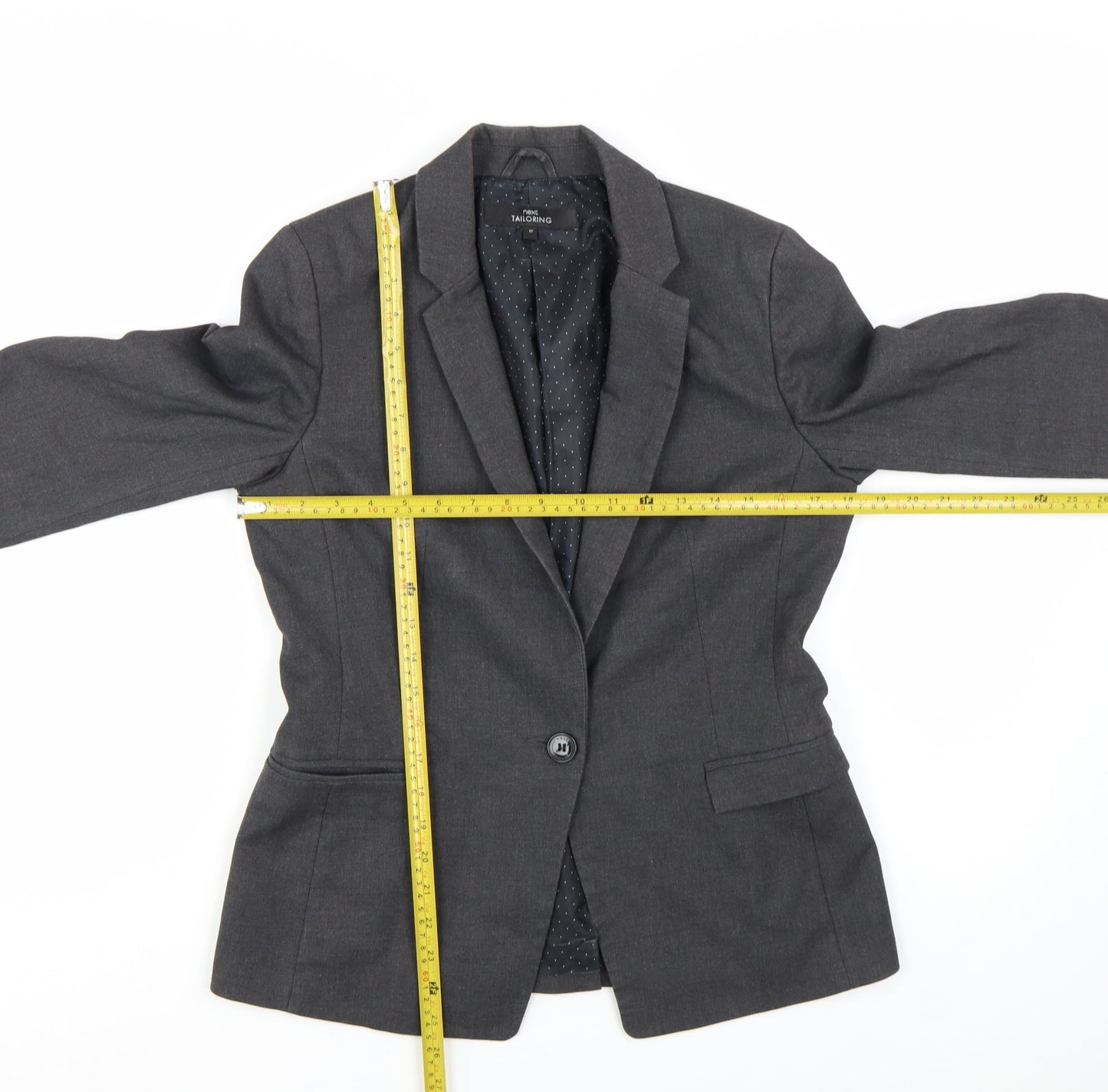 Next Women Grey Regular Fit Tailored Blazer UK 10