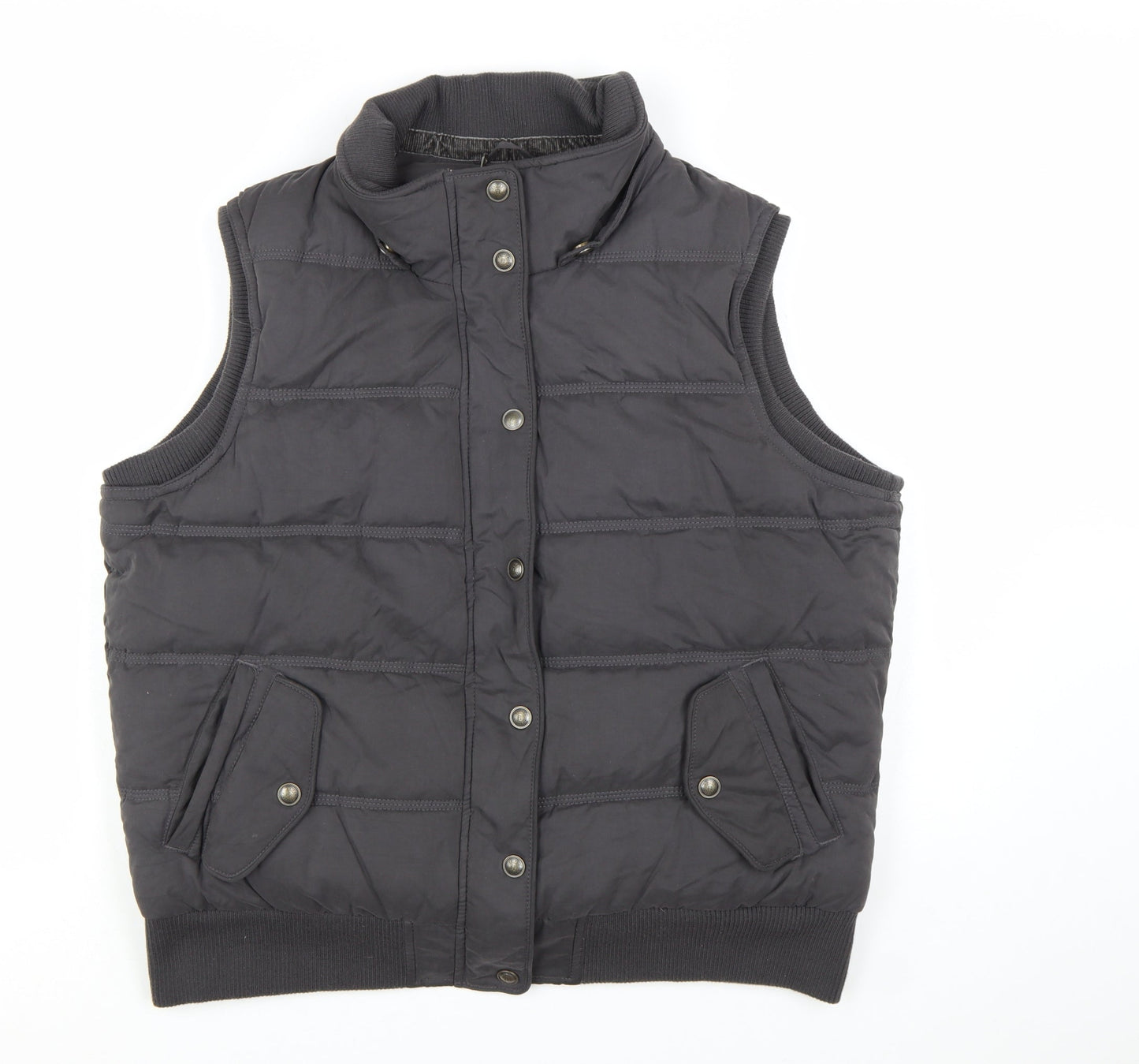 Fat Face Women's Grey Puffer Waistcoat Size 18 Winter Casual
