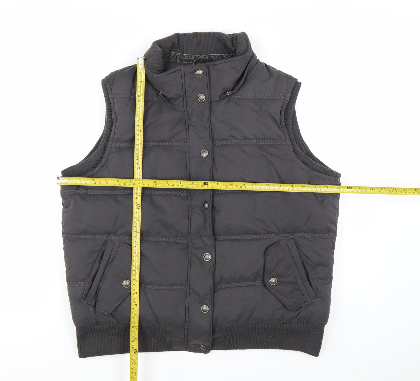 Fat Face Women's Grey Puffer Waistcoat Size 18 Winter Casual