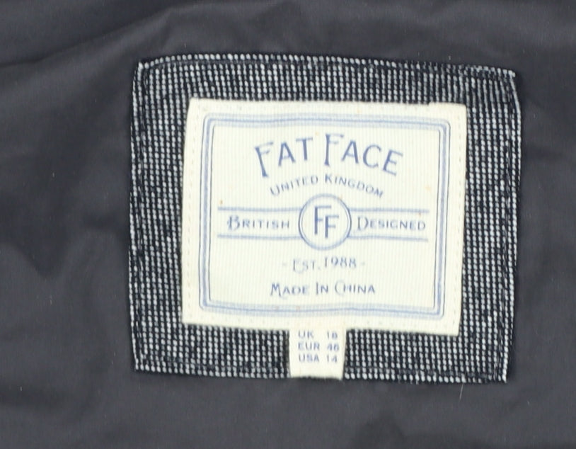 Fat Face Women's Grey Puffer Waistcoat Size 18 Winter Casual