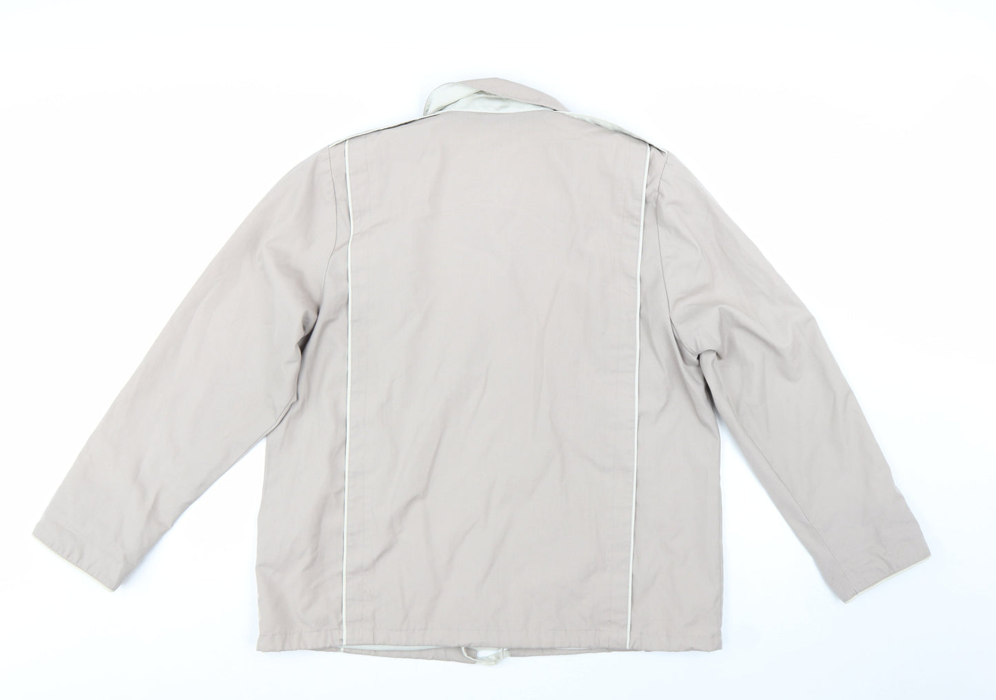 Eleganzé Women's Beige Cotton Blend Button Jacket Size 14