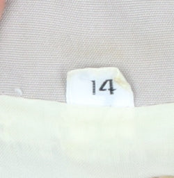 Eleganzé Women's Beige Cotton Blend Button Jacket Size 14