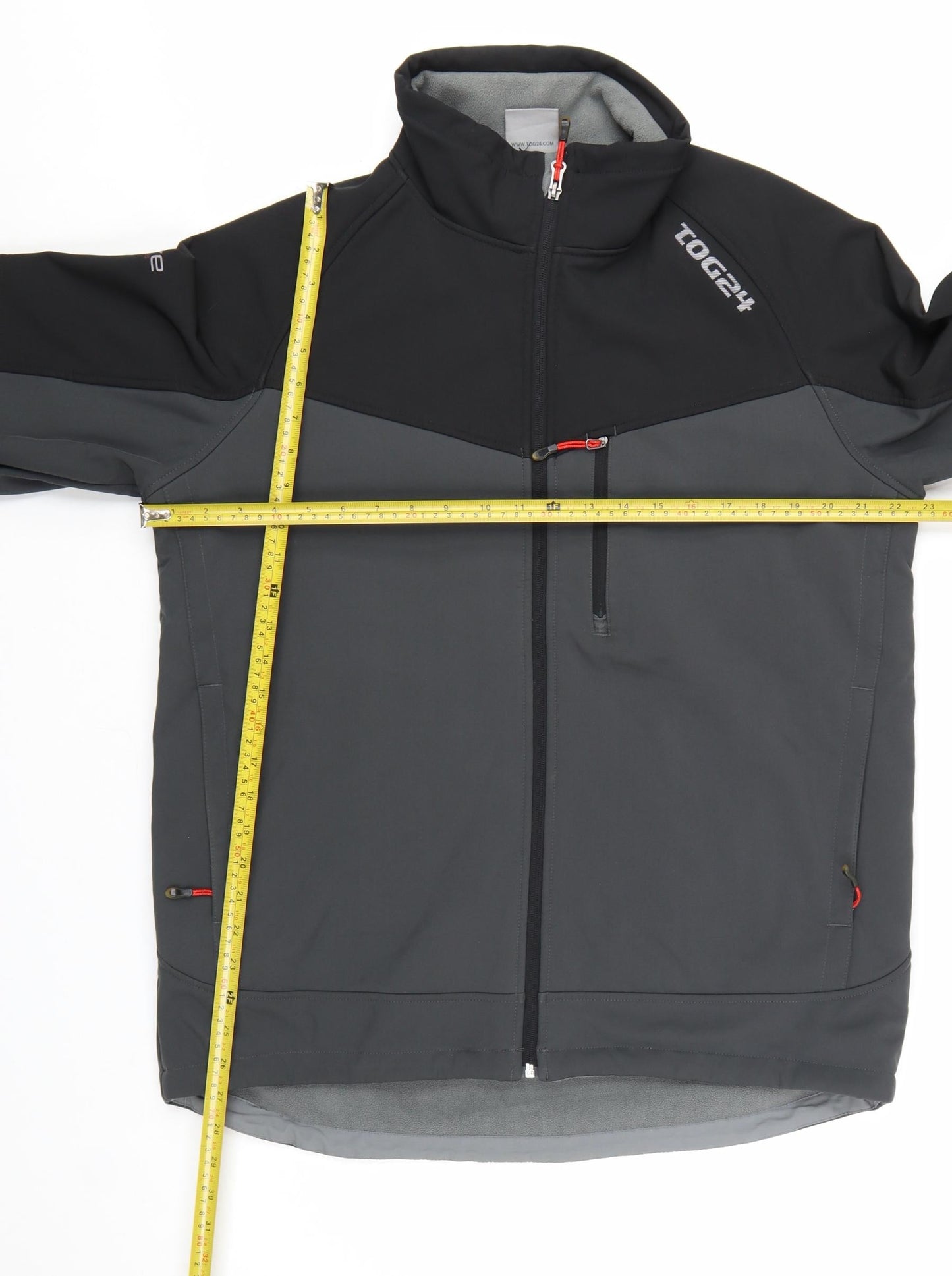 TOG24 Men’s Grey Softshell Jacket M Water Resistant Windproof Outdoor