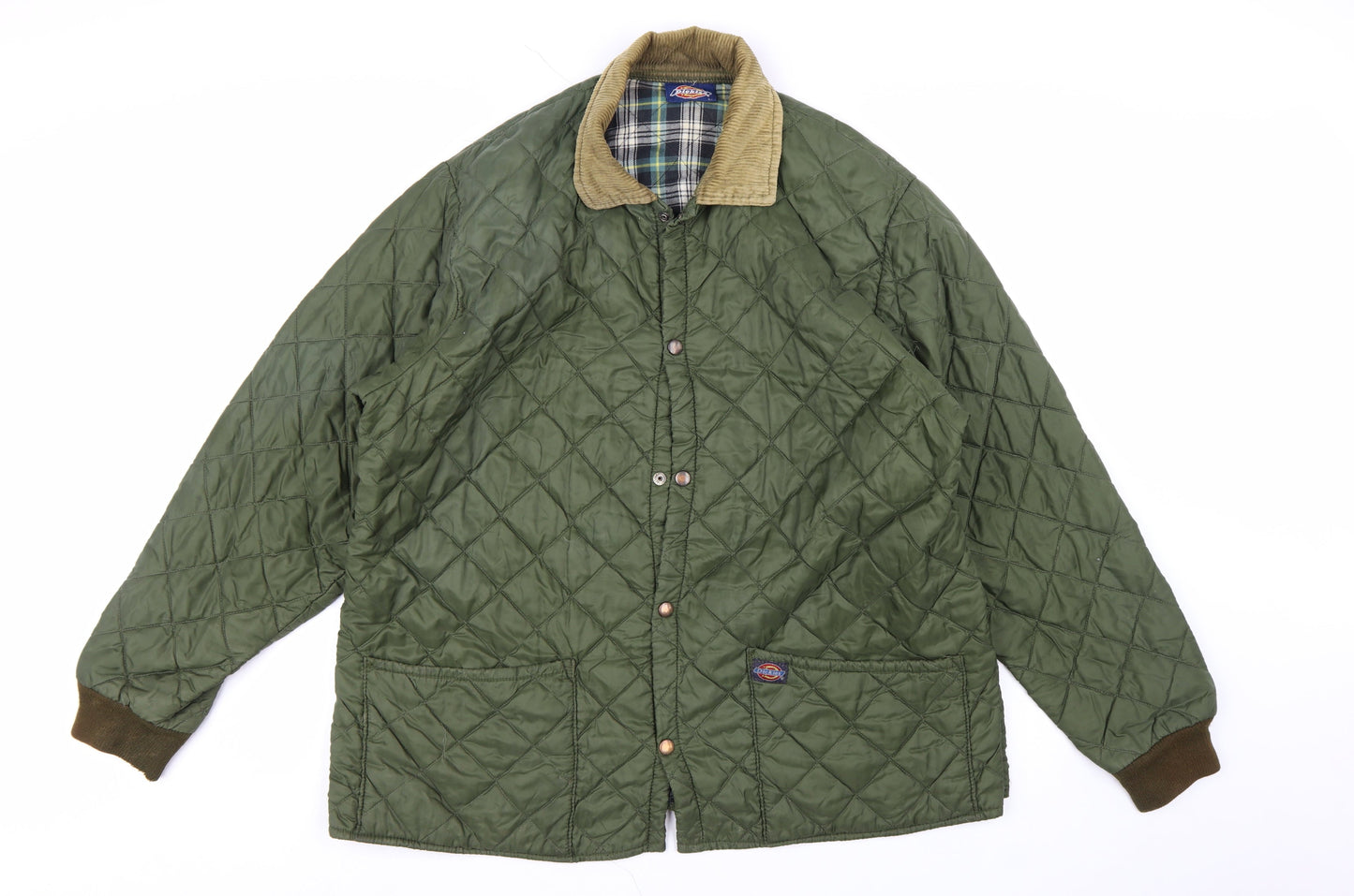 Dickies Men's Green Quilted Jacket XL Workwear Outdoor Coat