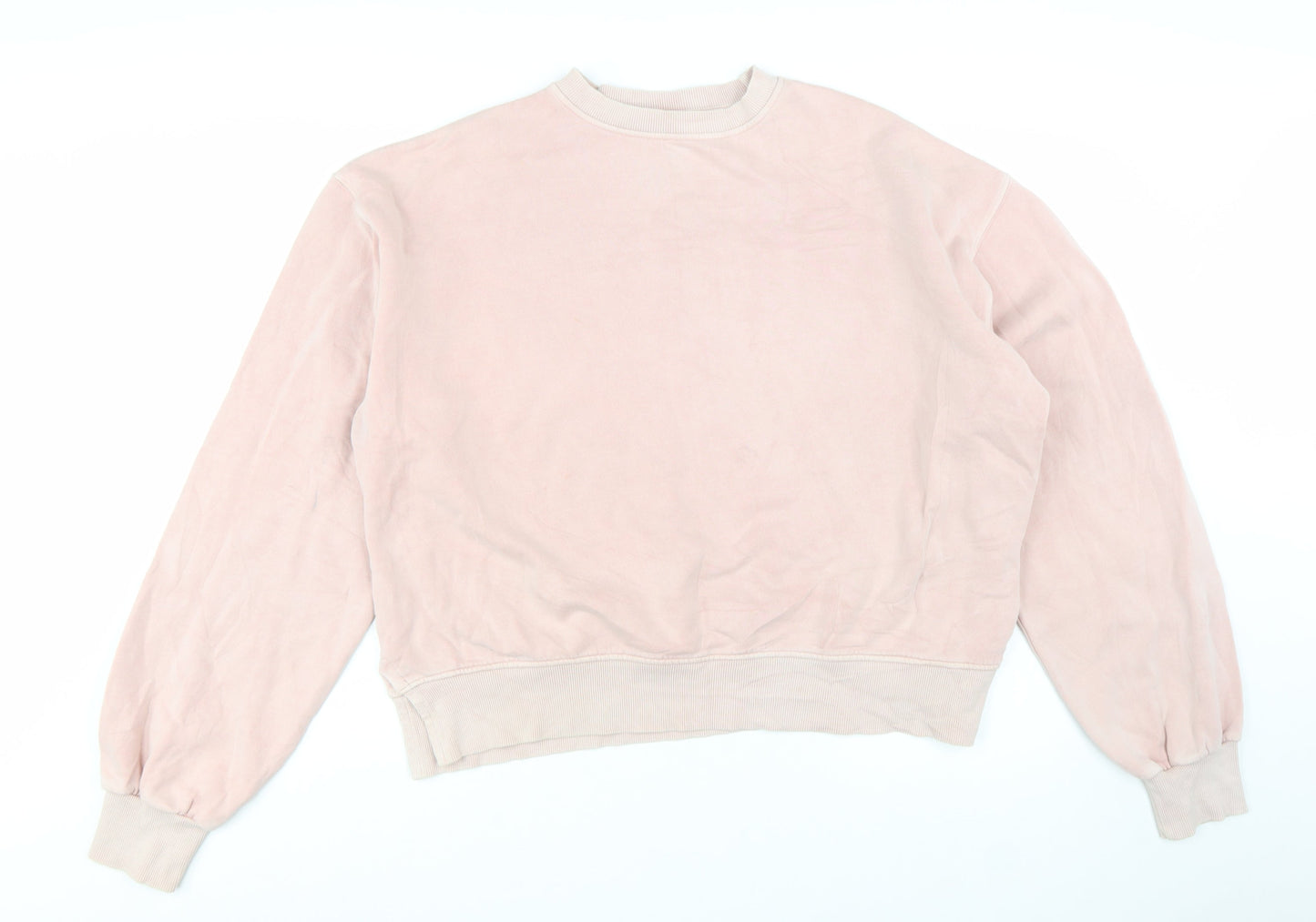 Reebok Womens Pink Crew Neck Pullover Sweatshirt Size M 12-14