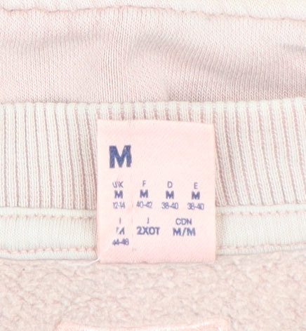 Reebok Womens Pink Crew Neck Pullover Sweatshirt Size M 12-14