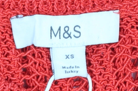 Marks and Spencer Women Red XS Knit Sleeveless Tank Midi Dress