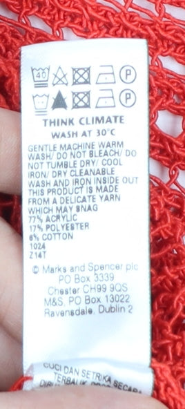 Marks and Spencer Women Red XS Knit Sleeveless Tank Midi Dress