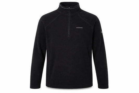 Craghoppers Men’s Black Fleece Pullover Sweatshirt L 1/4 Zip Outdoor