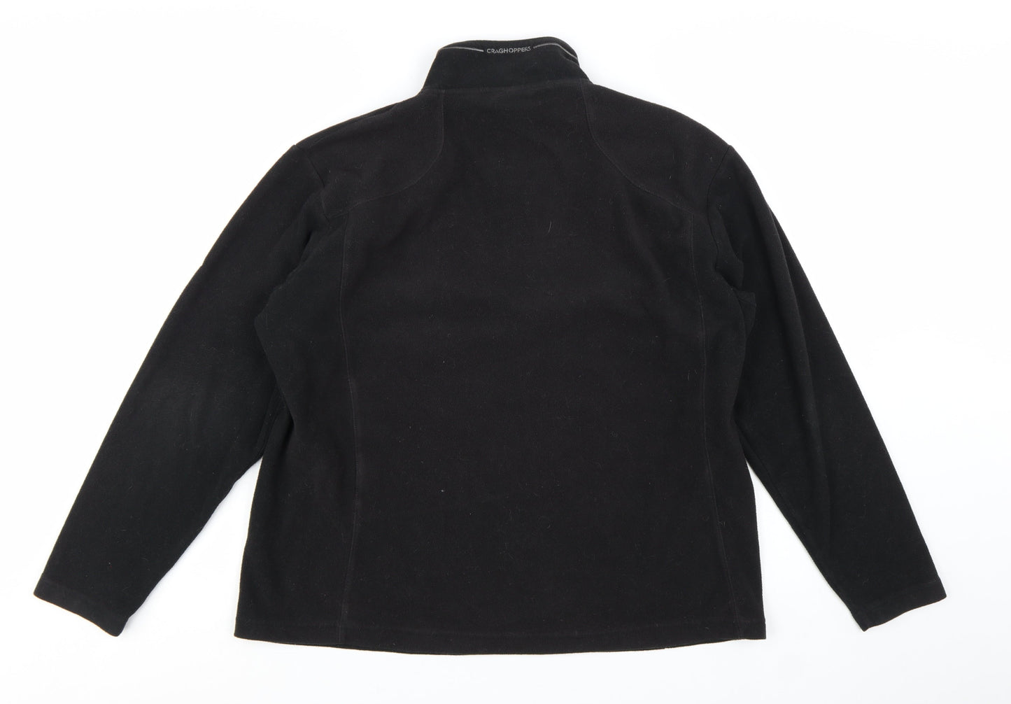 Craghoppers Men’s Black Fleece Pullover Sweatshirt L 1/4 Zip Outdoor
