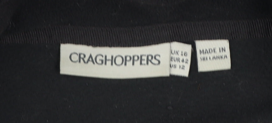 Craghoppers Men’s Black Fleece Pullover Sweatshirt L 1/4 Zip Outdoor