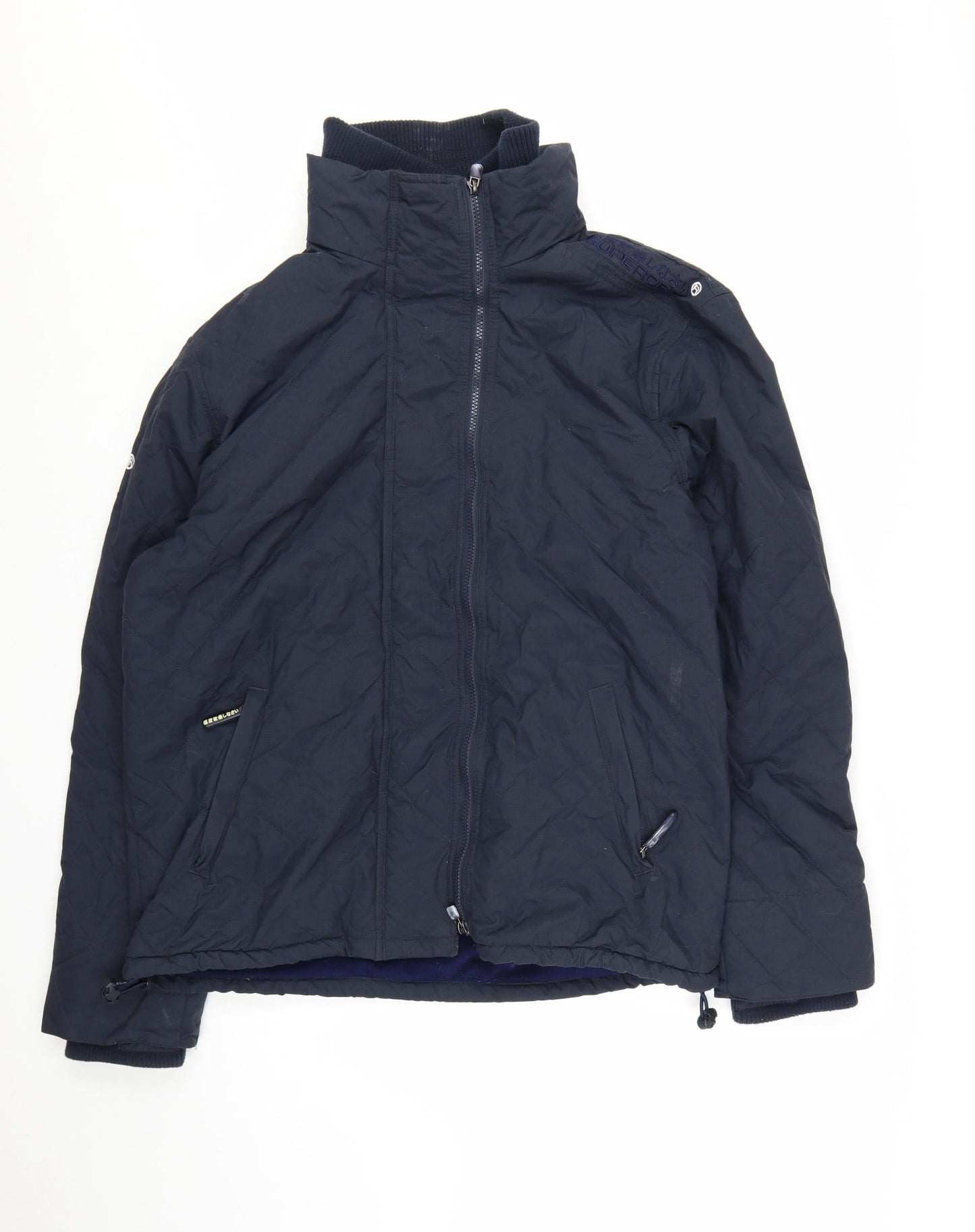 Superdry Men's Navy 2XL Windbreaker Jacket Waterproof Nylon
