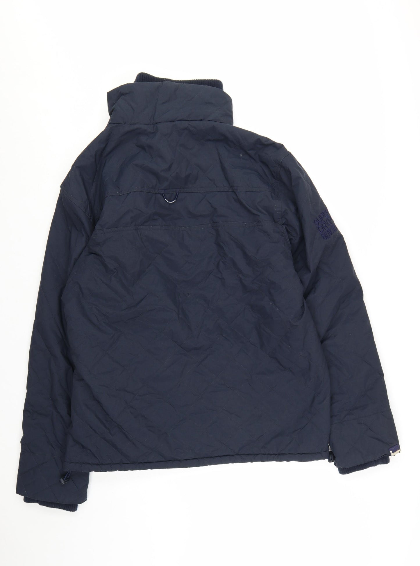 Superdry Men's Navy 2XL Windbreaker Jacket Waterproof Nylon