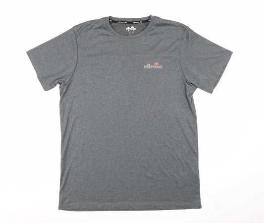 Prewornwholesale purple cropped slim fit active T-shirt with short sleeves and a high neckline.