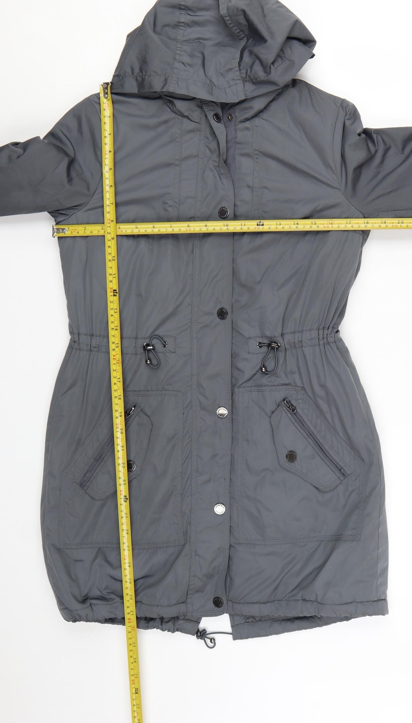 Maine New England Women's Grey Size 8 Hooded Parka Coat