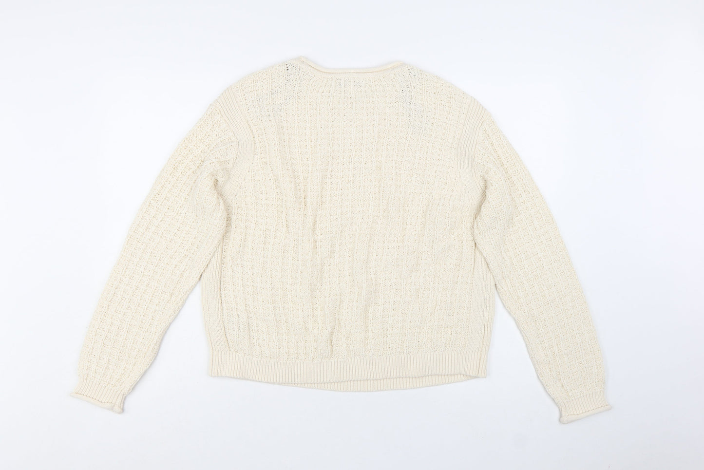 Marks and Spencer Womens Ivory M Chunky-Knit Cotton Jumper